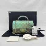 Mini Rectangle Top Handle Ombre Green Lambskin GHW 2022