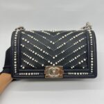 Boy 25 Lambskin Pearl Black SHW