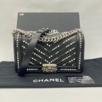 Boy 25 Lambskin Pearl Black SHW