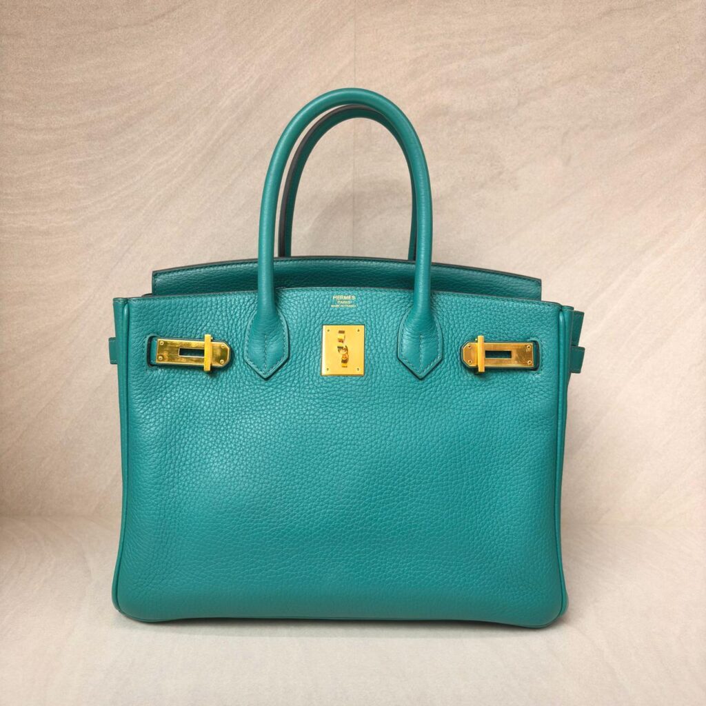 Birkin 30 Togo Blue Paon GHW