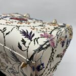 Lady Dior Medium Rosa Mutabilis Embroidered White Multicolor LGHW