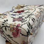 Lady Dior Medium Rosa Mutabilis Embroidered White Multicolor LGHW