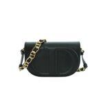 CD Signature Shoulder Bag Smooth Black GHW