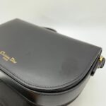CD Signature Shoulder Bag Smooth Black GHW