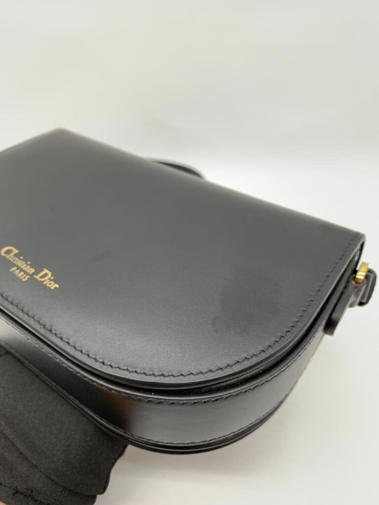 CD Signature Shoulder Bag Smooth Black GHW