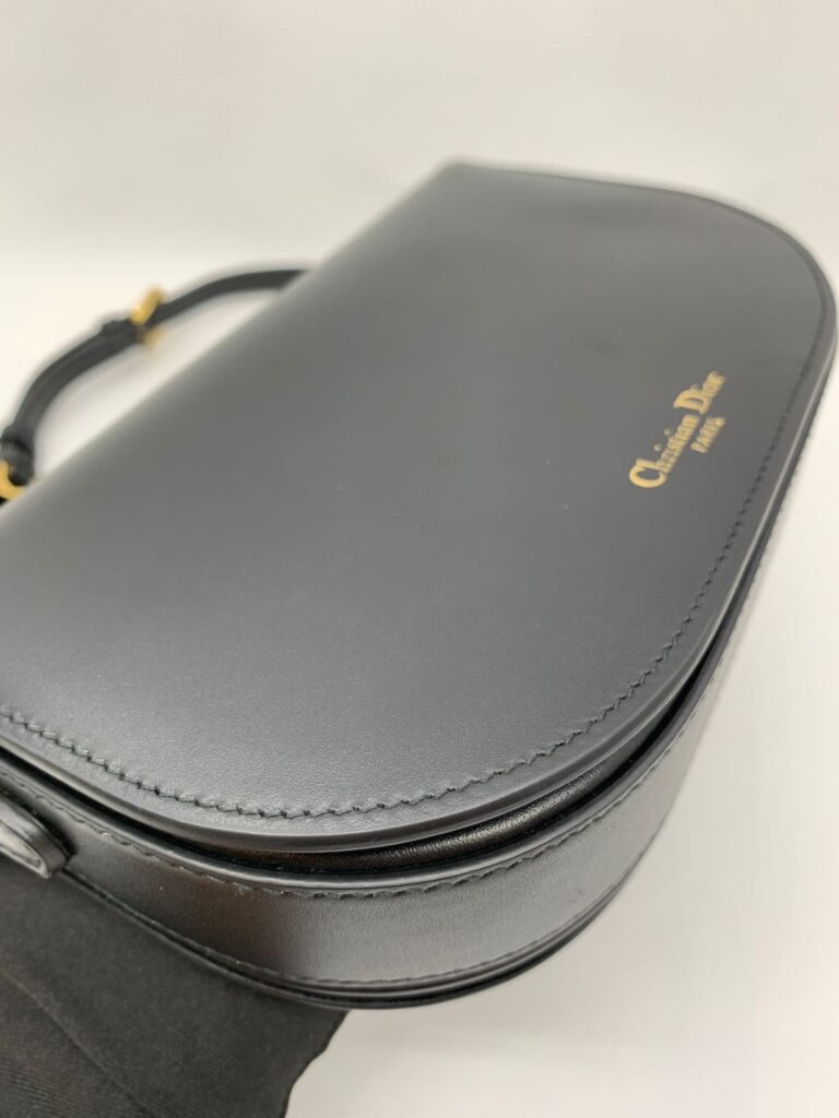 CD Signature Shoulder Bag Smooth Black GHW