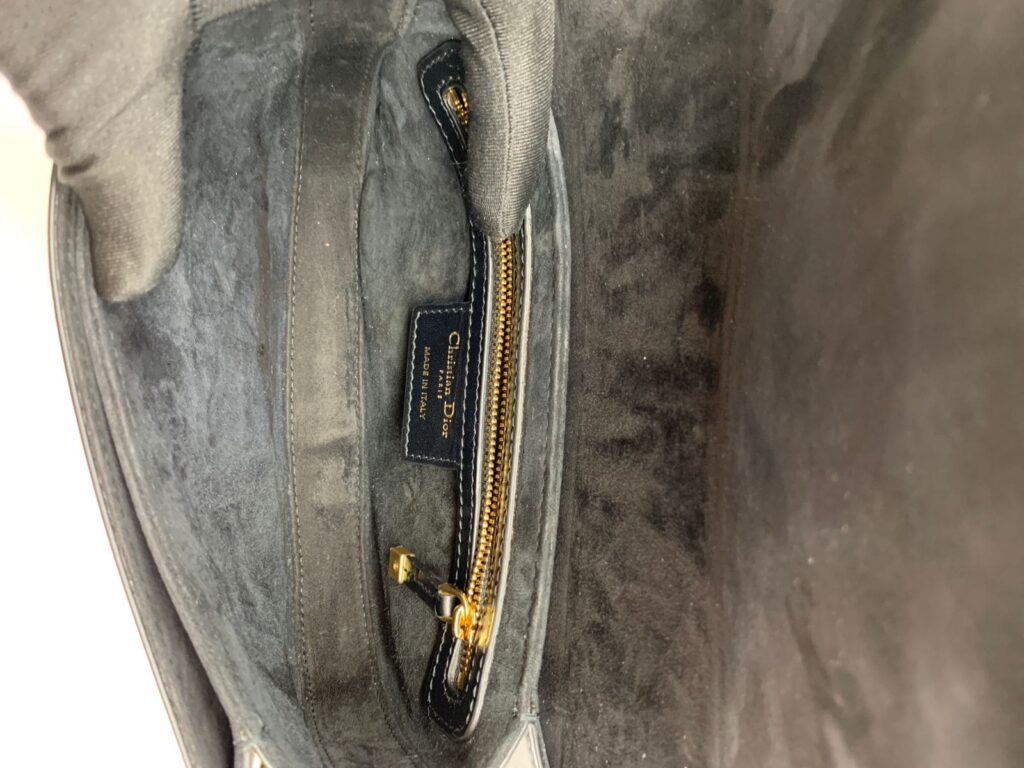 CD Signature Shoulder Bag Smooth Black GHW