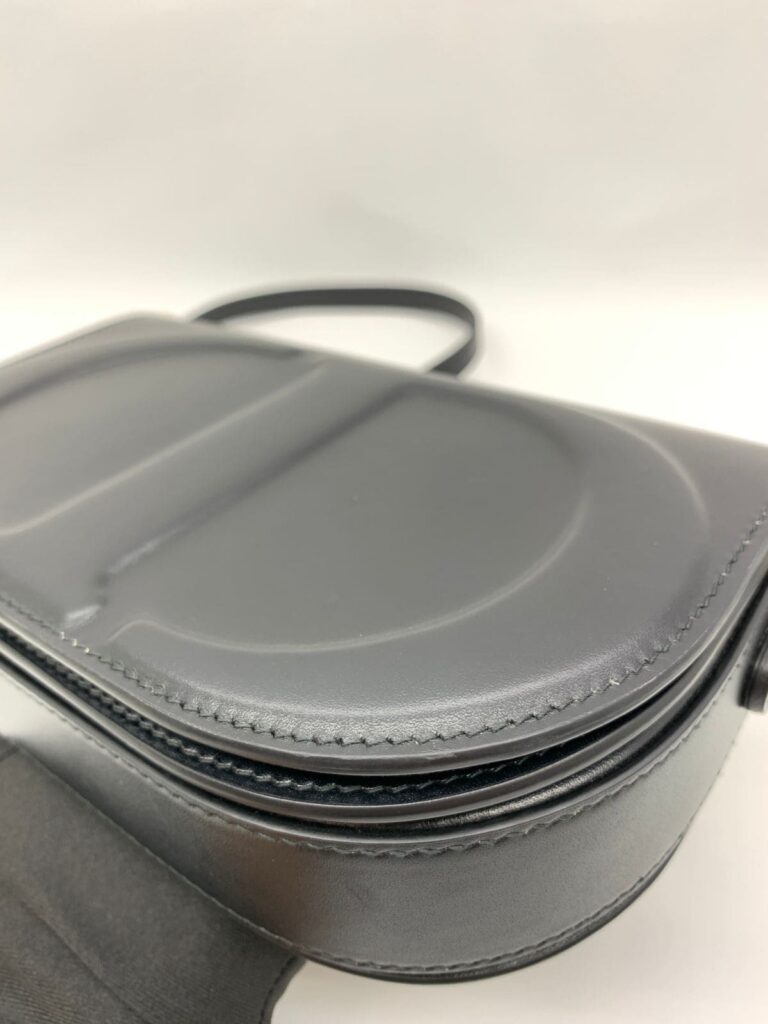 CD Signature Shoulder Bag Smooth Black GHW