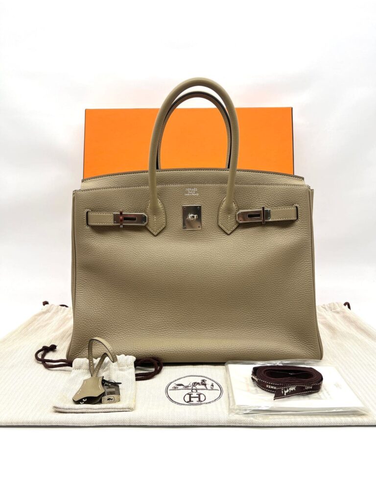 Birkin 35 Clemence Gris Tourterelle PHW