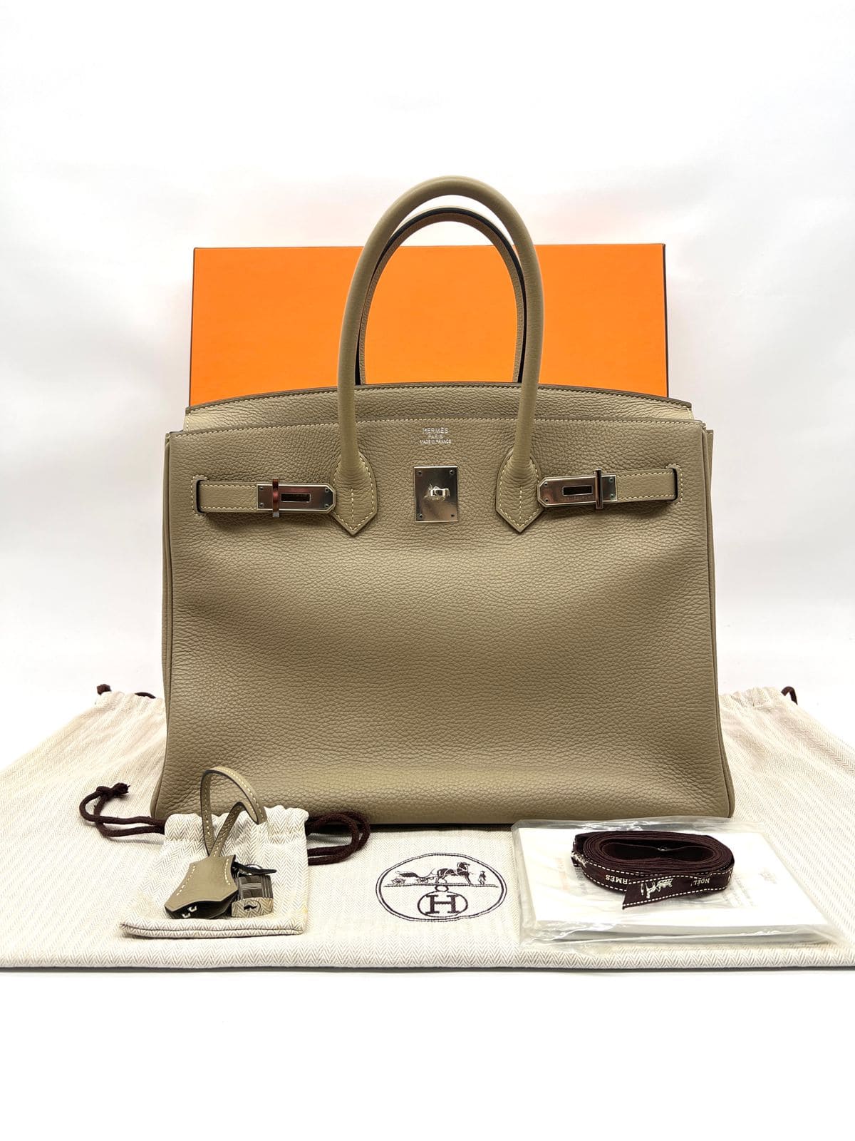 Birkin 35 Clemence Gris Tourterelle PHW