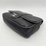 Elementary Chic Flap Tweed Silver Lambskin Black SHW