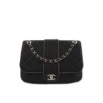 Elementary Chic Flap Tweed Silver Lambskin Black SHW