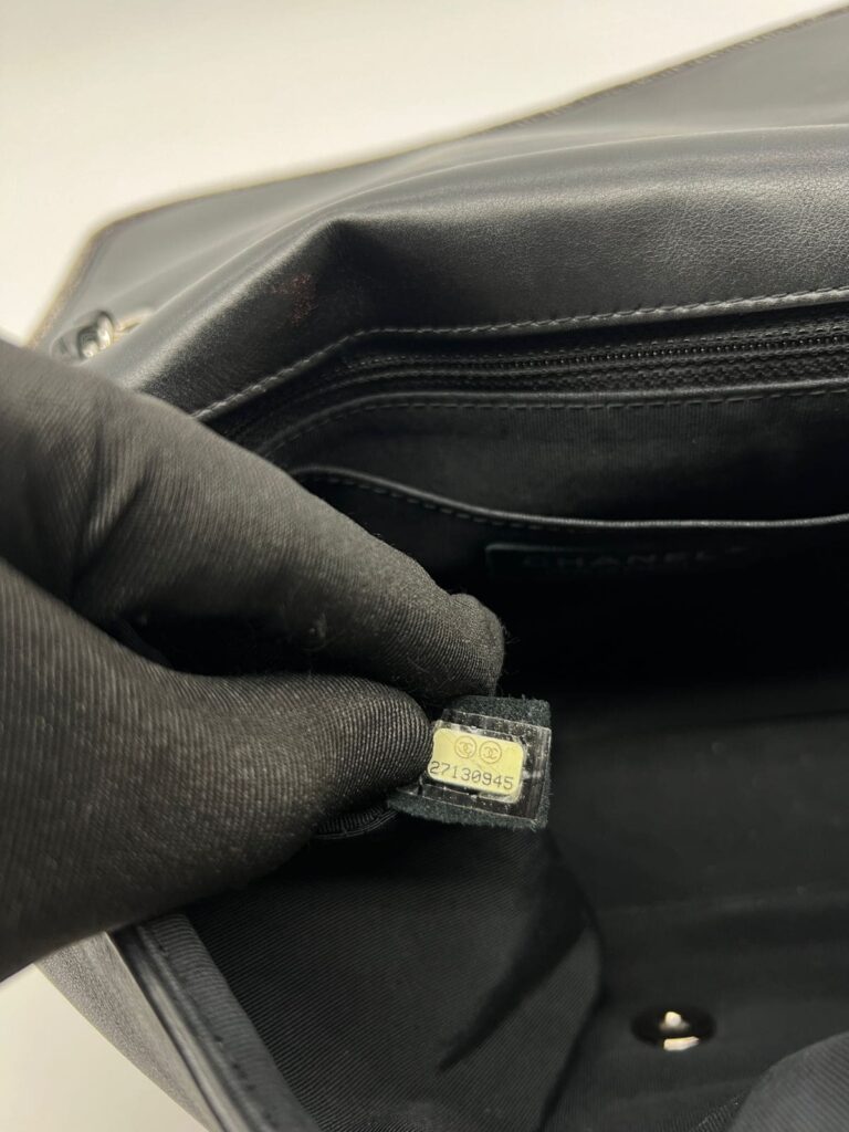 Elementary Chic Flap Tweed Silver Lambskin Black SHW