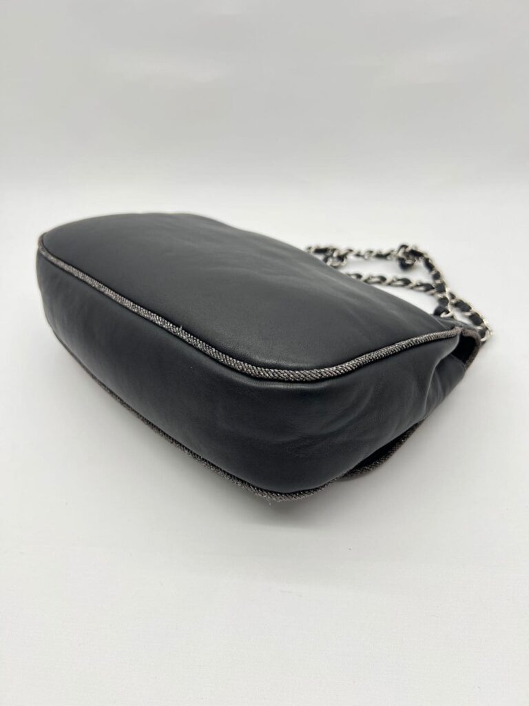 Elementary Chic Flap Tweed Silver Lambskin Black SHW