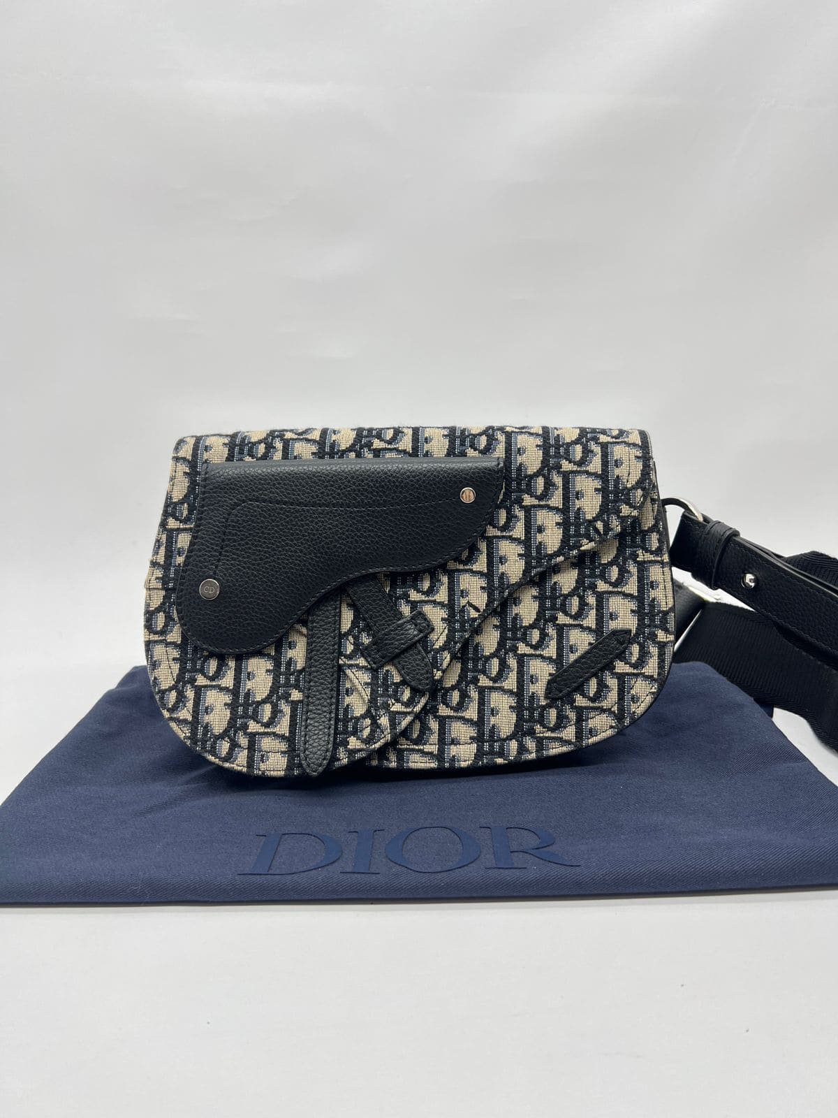 Saddle Messenger Homme Oblique Blue Canvas SHW