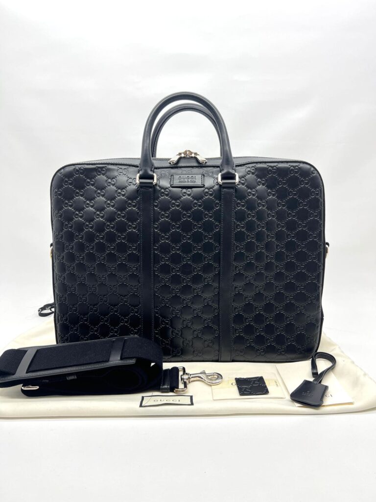 Briefcase Business Guccissima Black SHW