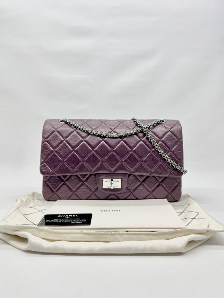 Reissue 2.55 Crinkled Calf Purple SHW