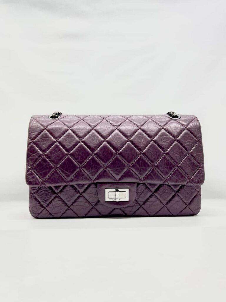 Reissue 2.55 Crinkled Calf Purple SHW