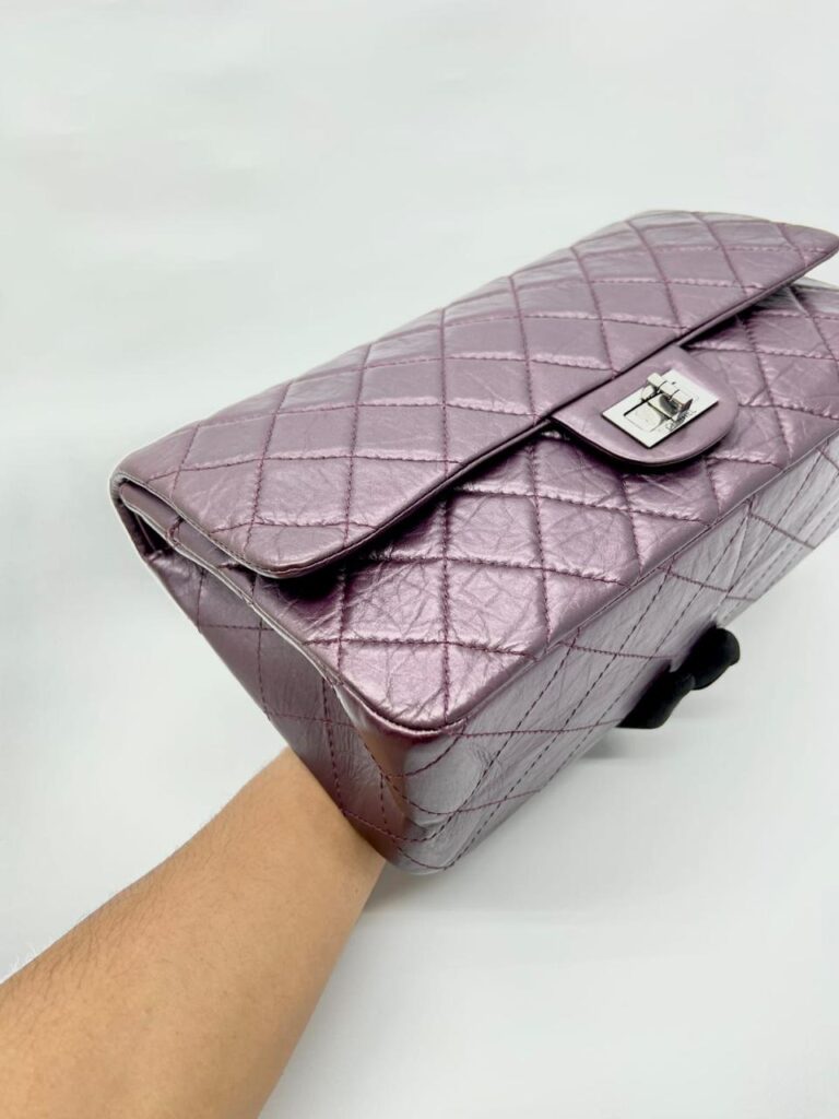 Reissue 2.55 Crinkled Calf Purple SHW