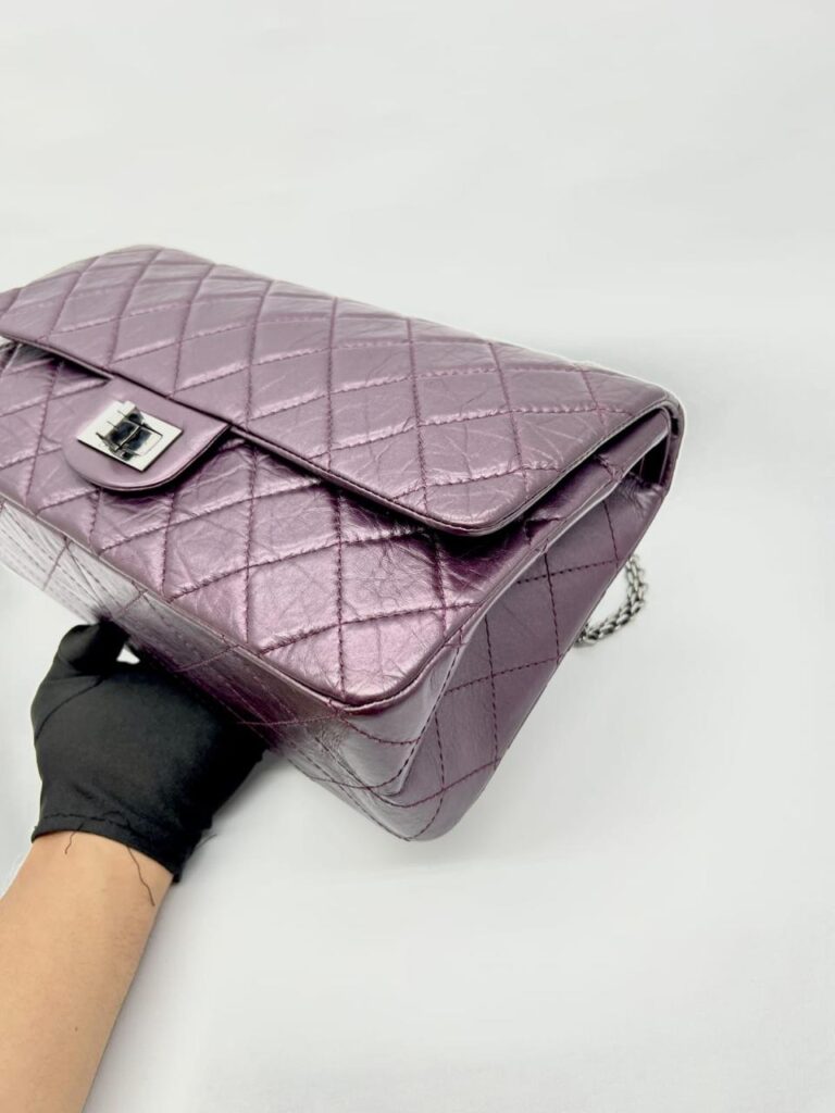 Reissue 2.55 Crinkled Calf Purple SHW