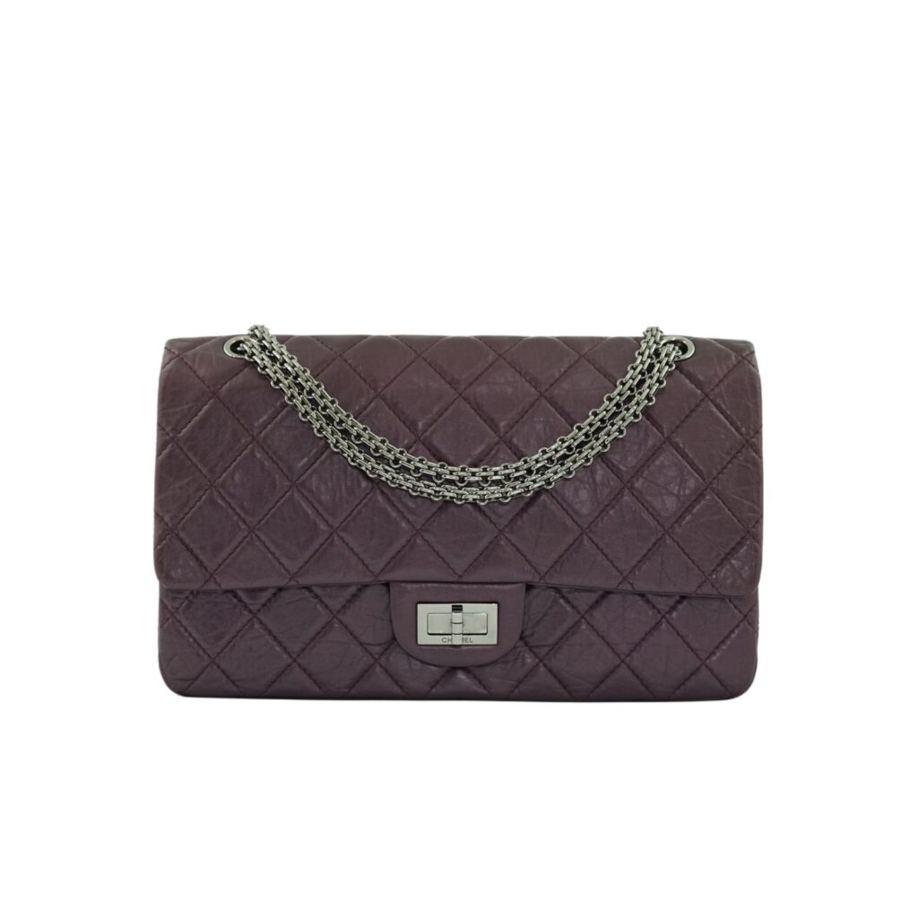 Reissue 2.55 Crinkled Calf Purple SHW