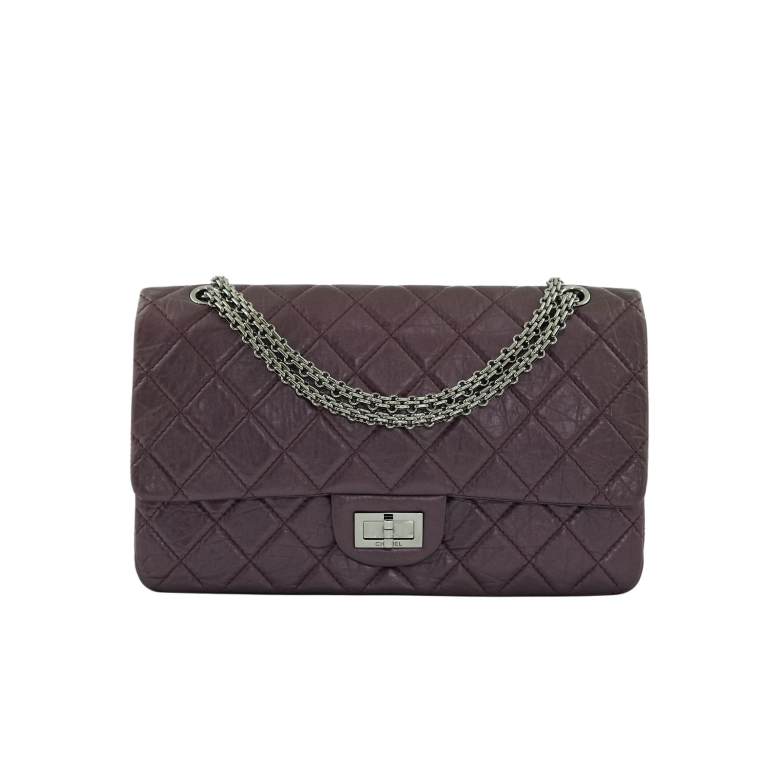 Reissue 2.55 Crinkled Calf Purple SHW