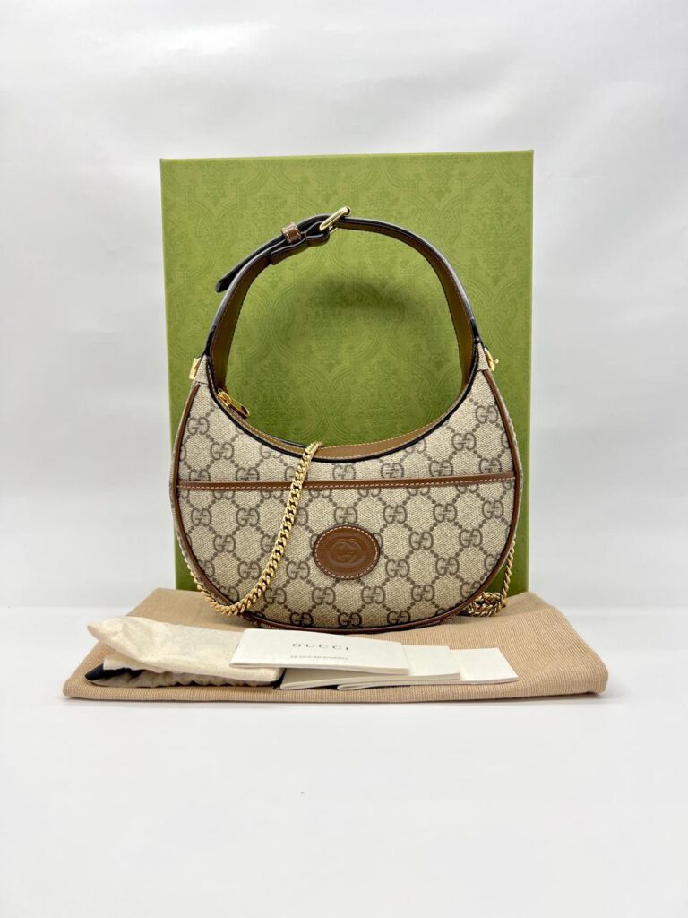 Interlocking Halfmoon Gg Supreme Brown GHW