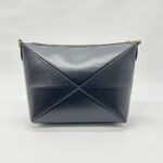 Puzzle Fold Pouch Leather Black GHW