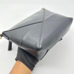 Puzzle Fold Pouch Leather Black GHW