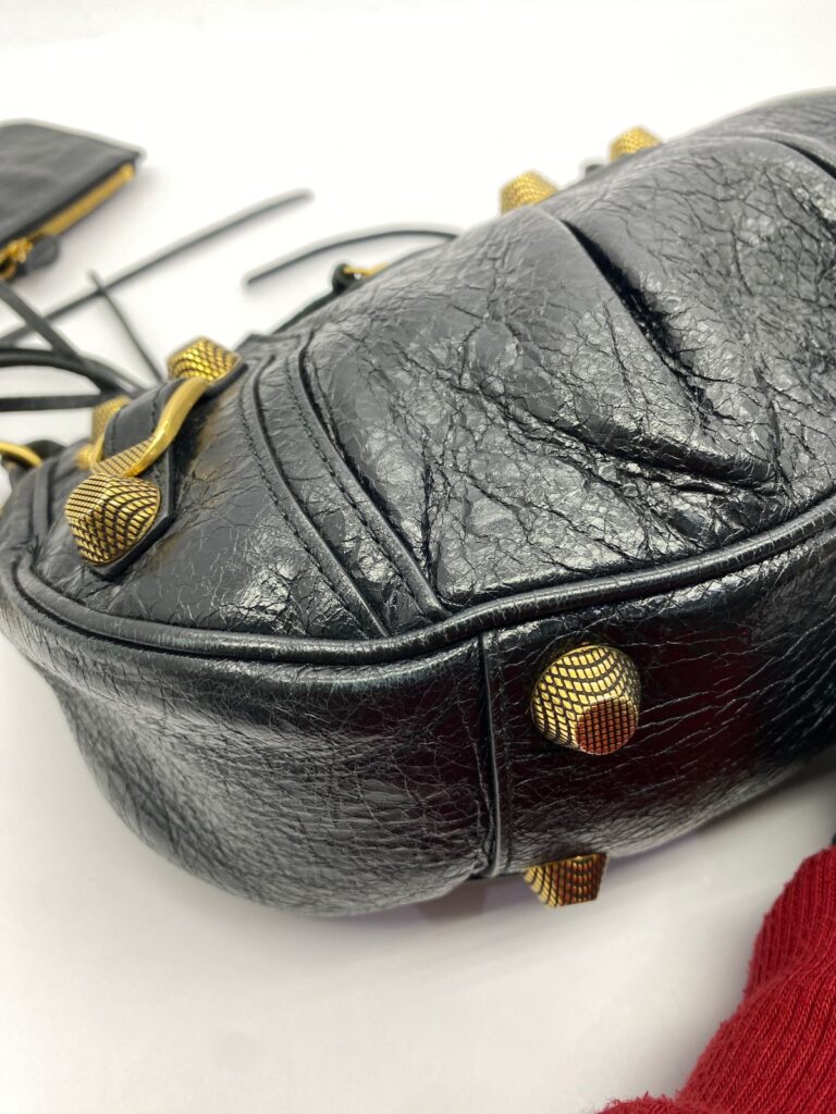 Small Le Cagole Black Agneau GHW