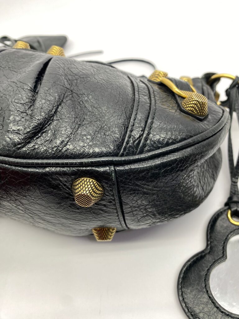 Small Le Cagole Black Agneau GHW