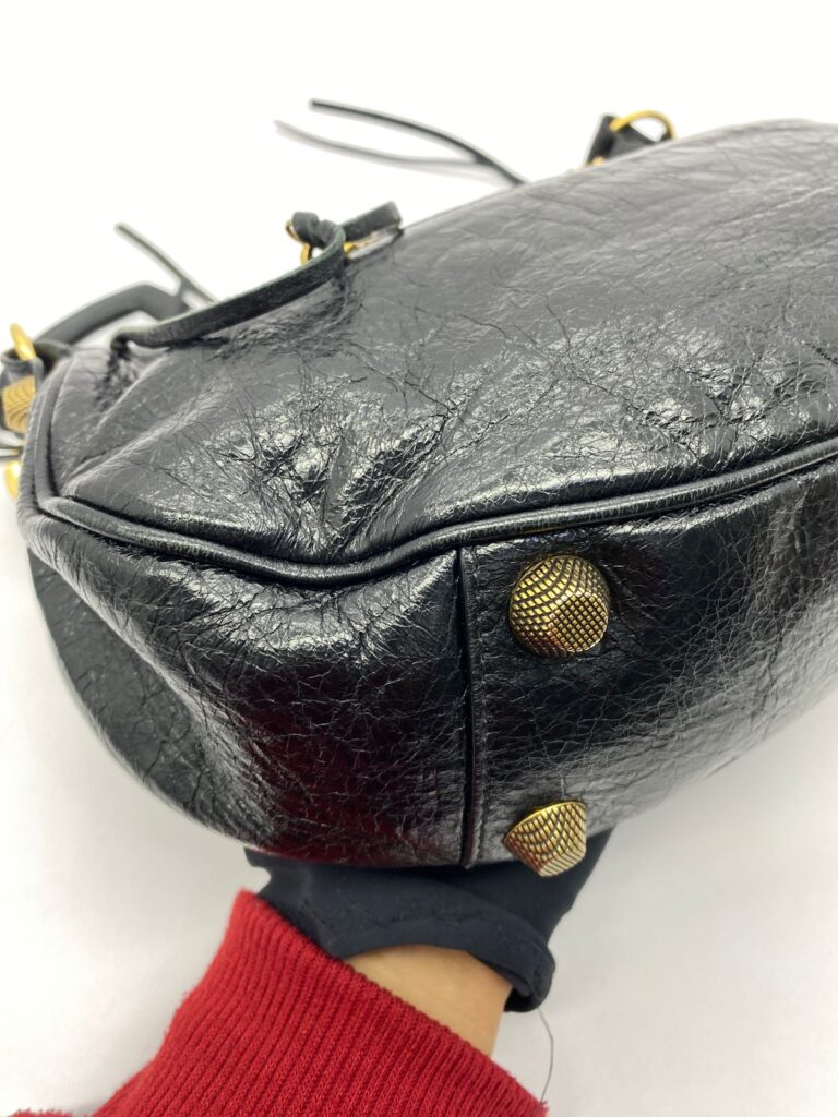 Small Le Cagole Black Agneau GHW