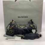 Small Le Cagole Black Agneau GHW