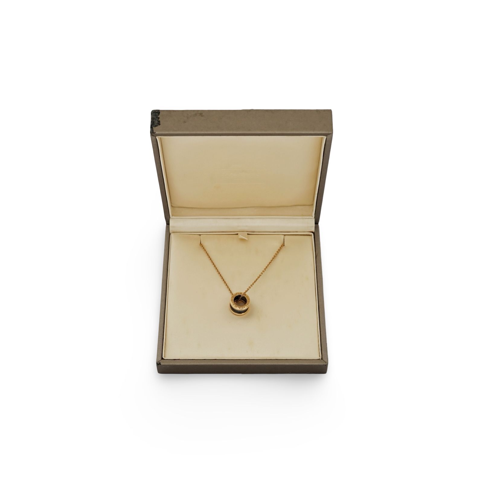 B. Zero1 Necklace Pink Gold Chain/Black Ceramic