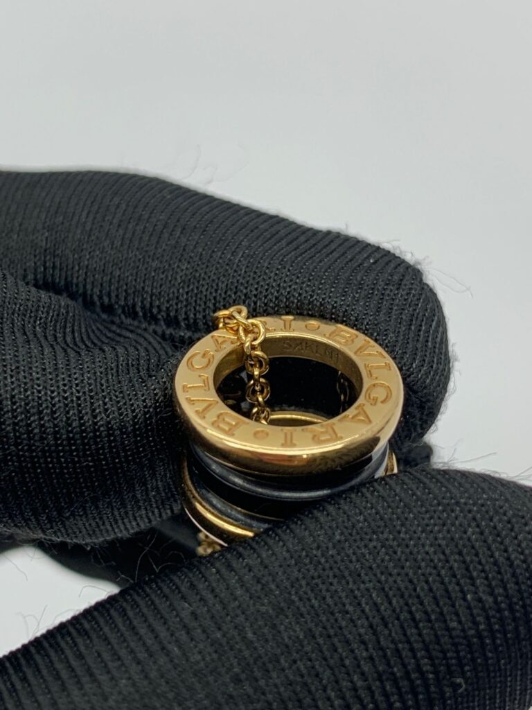 B. Zero1 Necklace Pink Gold Chain/Black Ceramic