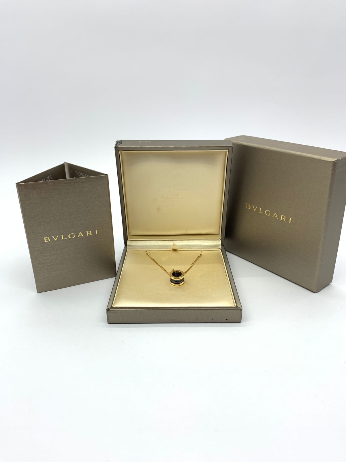 B. Zero1 Necklace Pink Gold Chain/Black Ceramic