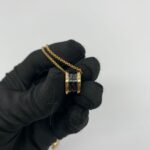 B. Zero1 Necklace Pink Gold Chain/Black Ceramic