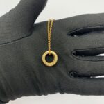 B. Zero1 Necklace Pink Gold Chain/Black Ceramic