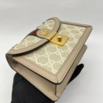 Ophidia Mini Shoulder Bag GG Supreme White Beige GHW
