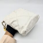 C22 Mini Lambskin White Black Logo GHW