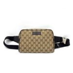 Waist Belt Bag GG Canvas Brown SHW