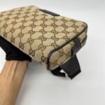 Waist Belt Bag GG Canvas Brown SHW