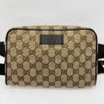 Waist Belt Bag GG Canvas Brown SHW