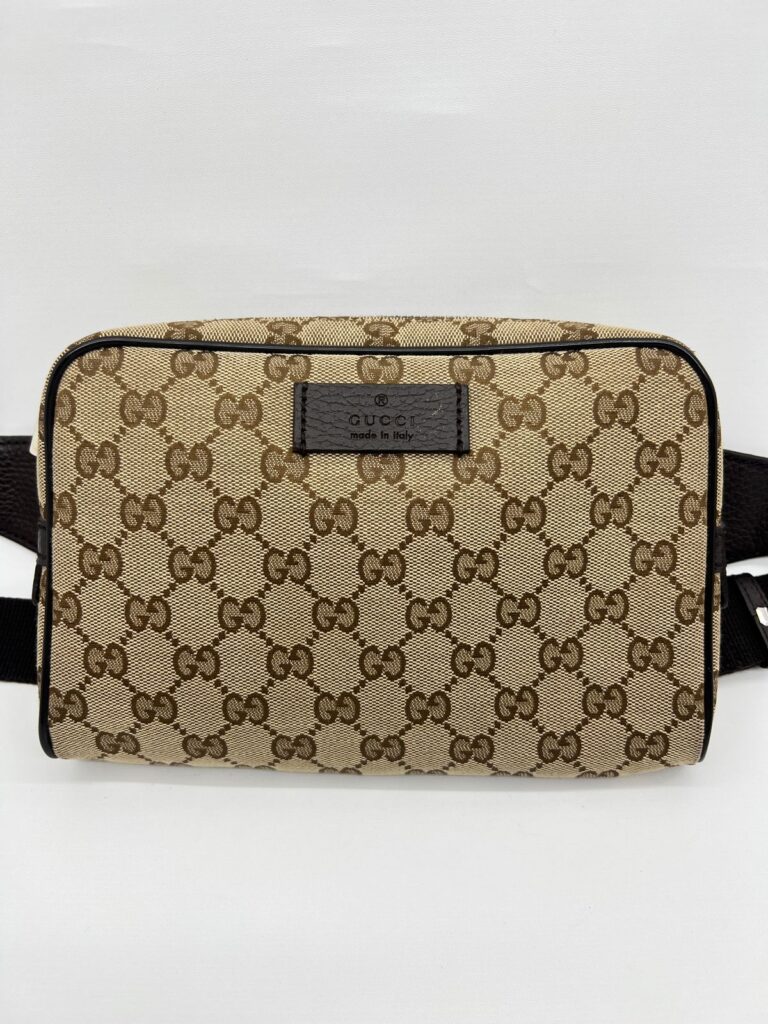 Waist Belt Bag GG Canvas Brown SHW