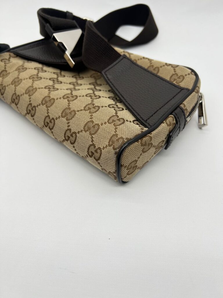 Waist Belt Bag GG Canvas Brown SHW