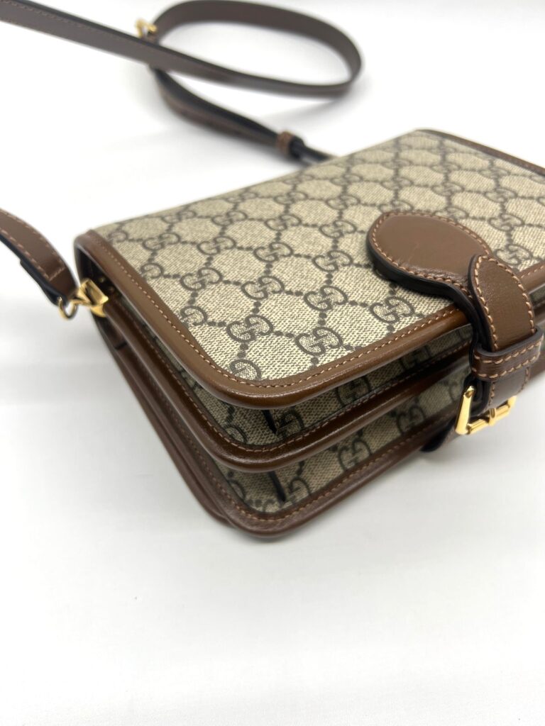 Mini Crossbody Interlocking GG Supreme Brown GHW