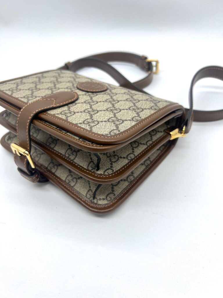 Mini Crossbody Interlocking GG Supreme Brown GHW