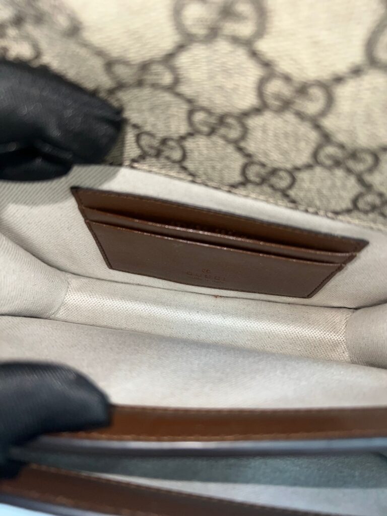 Mini Crossbody Interlocking GG Supreme Brown GHW