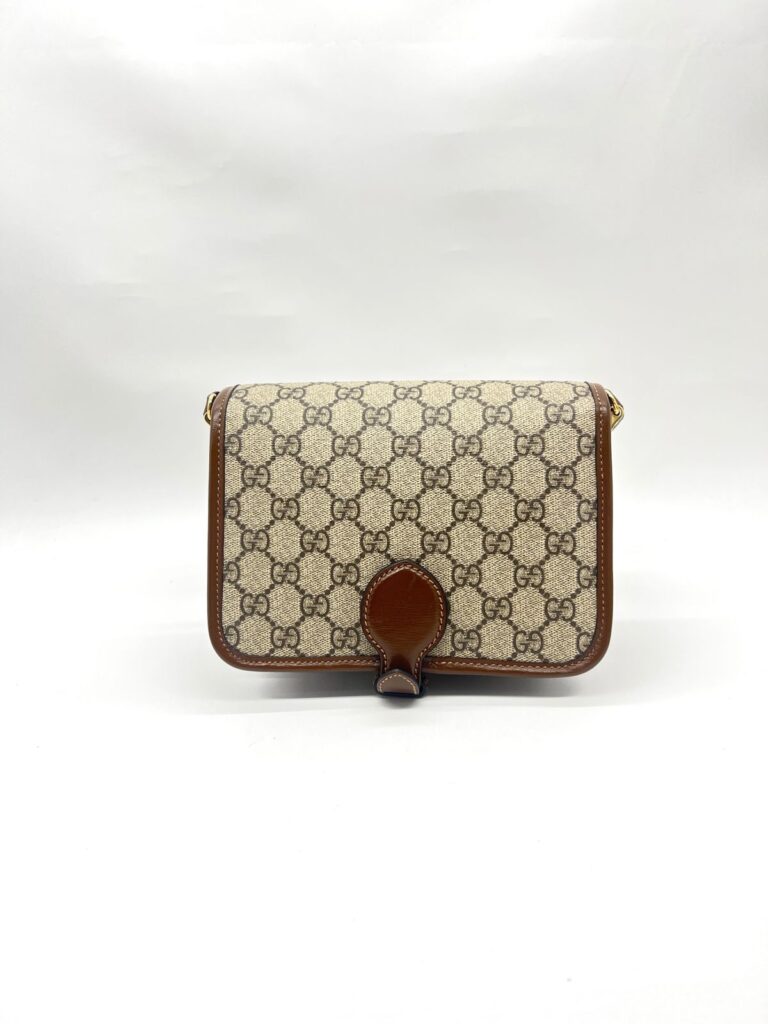 Mini Crossbody Interlocking GG Supreme Brown GHW