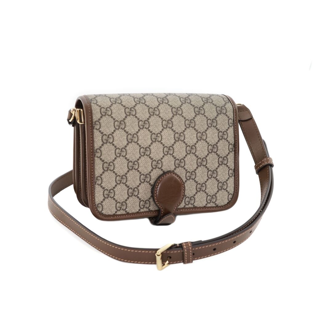Mini Crossbody Interlocking GG Supreme Brown GHW